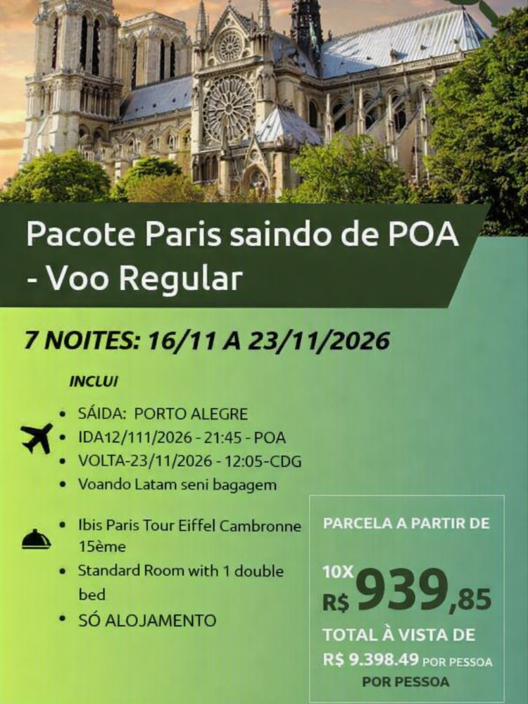 Paris saindo de Poa